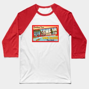 Greetings from Riverhead, Long Island, New York - Vintage Large Letter Postcard Baseball T-Shirt